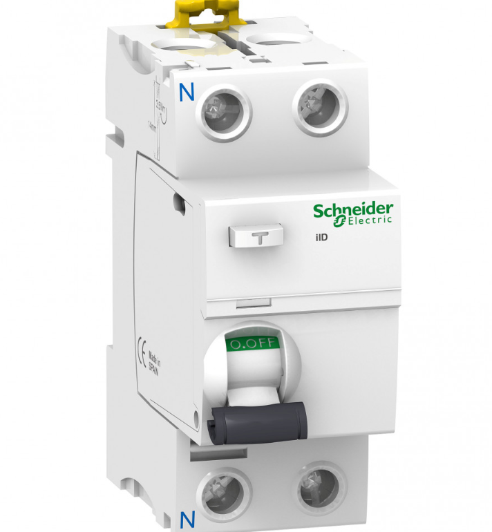 Устройство защитного отключения  2П  25А  30мА  Schneider Electric  Acti9   iID  тип A  A9R21225 (аналог Multi9 23354)
