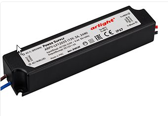 Блок питания Arlight  12V, 2.0A, 24W IP67 140х32х25 ARPV-LV12025 (12V, 2.0A, 24W)