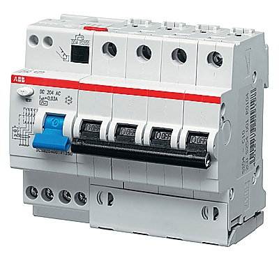 Дифференциальный автомат  4П  40А   30мА  ABB  тип AC 6кА  6 модулей DS204 ABB 2CSR254001R1404