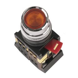 Арматура светосигнальная IEK ABLF-22 (красная) неон кнопка 1з+1р d22mm 240B 