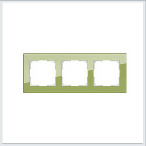Werkel  Favorit Фисташковый Рамка 3-местная стекло WL01-Frame-03 a036589