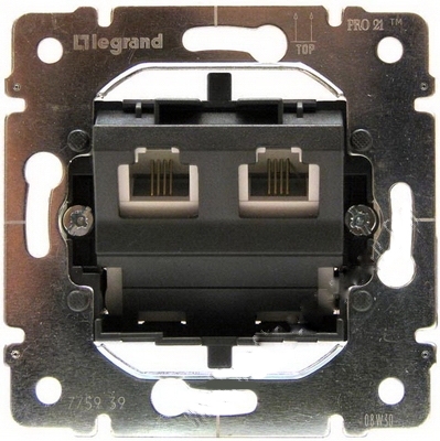Legrand  Galea Life  Розетка механизм 2хRJ11 Pro 21 775939