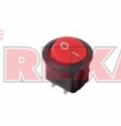 Выключатель клавишный 250V 6А (2с) ON-OFF красный круглый (RWB-213, SC-214, MRS-102-8)  REXANT 36-2560