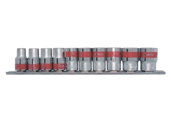 Набор торцевых головок MATRIX 3/8", универсальный, 8-19мм, Spline, 10шт., CrV,  13593