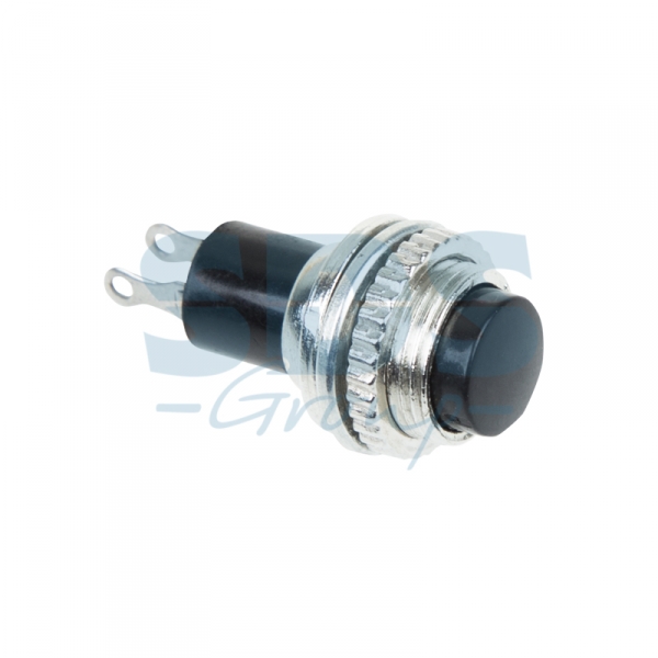Выключатель-кнопка  металл 220V 2А (2с) (ON)-OFF  Ø10.2  черная  Mini  (RWD-213)  REXANT 36-3330