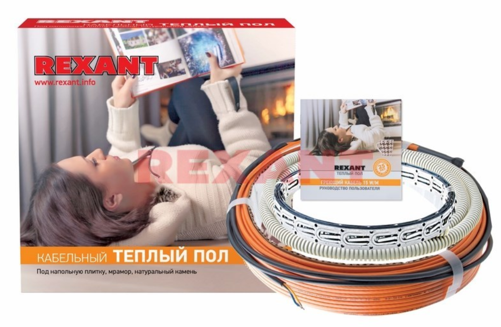 REXANT Теплый пол RND -10-150 (150Вт/10м/ S обогрева, м2: 0,9-1,2) (двужильный) 51-0512-3