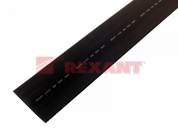 Термоусадка чёрная 60,0 / 30,0 мм 1м REXANT 25-0060