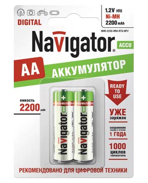 Аккумулятор Navigator 94 785 NHR-2200-HR6-Ready to use BP2 (кратно 2)