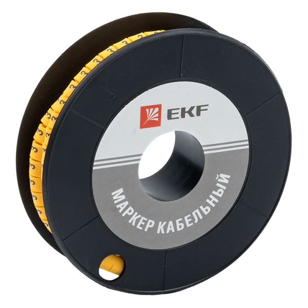Маркер-кабельный 1,5кв.мм "3" (к-1000ед) (ЕС-0) EKF
