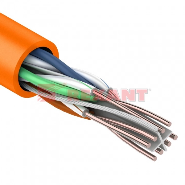 Кабель UTP 4PR 23AWG, CAT6 нг(А)-HF, LSZH (бухта 305 м)  01-0050 REXANT