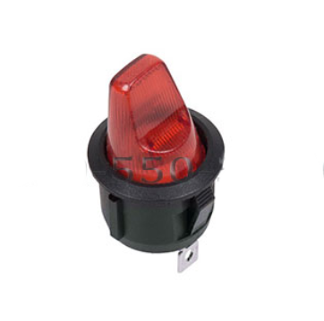 Выключатель клавишный круглый 250 V 6 А (3с) ON-OFF красный  REXANT 36-2600