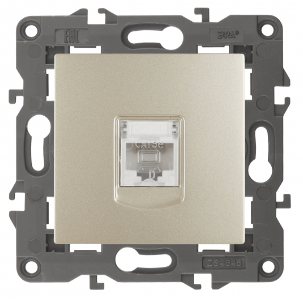 ЭРА  Elegance  Шампань  Розетка RJ45, IP20 14-3107-04