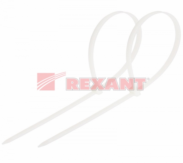 Хомут (стяжка) нейлон  8.0 х 400  белый  (100шт)  REXANT 07-0400-8 07-0400-8