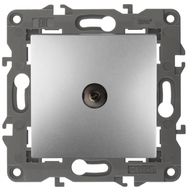 ЭРА  Elegance  Алюминий  Розетка TV 1-местная IP20  14-3101-03