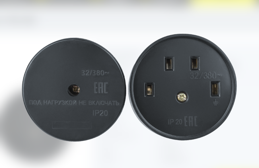 Разъем открытый монтаж 3P+PE 32А  карболит черный Navigator 14 349 NCA-C04-32A-380-BL