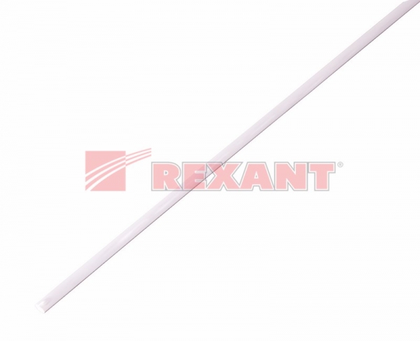 Трубка ТУТнг   2,5/1,25 белая 1 м REXANT 20-2501