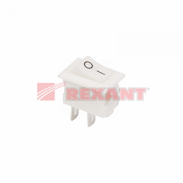 Выключатель клавишный 250V 3А (2с) ON-OFF белый  Micro  (RWB-101)  REXANT 36-2012
