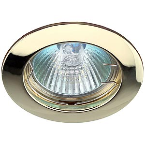Светильник точечный ЭРА KL1 GD литой простой MR16, 12V, 50W цвет -  золото
