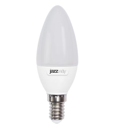 Светодиодная лампа  Jazzway  С37   7Вт  230В  3000K  E14