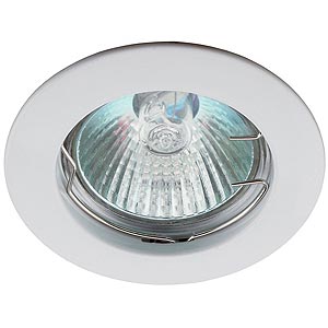 Светильник точечный ЭРА KL1 WH литой простой MR16,12V, 50W белый