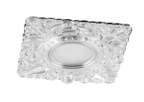 Светильник точечный Feron CD920 потолочный MR16 G5.3 прозрачный с белой LED подсветкой