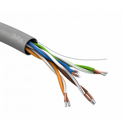 U/UTP 4х2х24 AWG Cat5e CCA PVC 100 м SIMPLE Кабель витая пара ЭРА