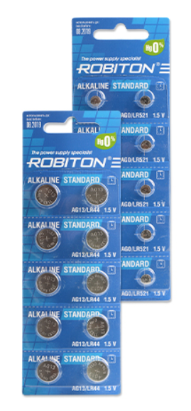 Элемент питания ROBITON STANDARD AG1 BL10 (кратно 10)