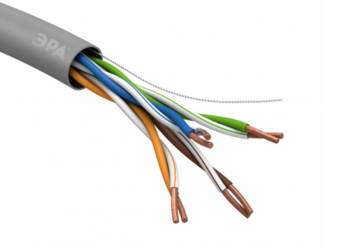 U/UTP 4x2x24AWG Cat5e CU PVC 305м SIMPLE кабель витая пара ЭРА