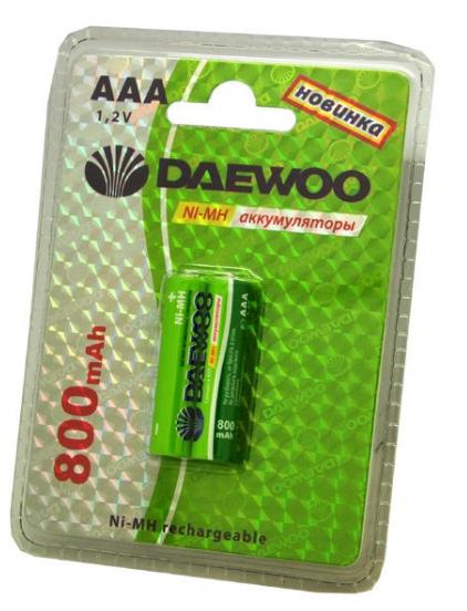 Аккумулятор DAEWOO R03 /( 800mAh) NI-MH BL-2 (кратно 2)