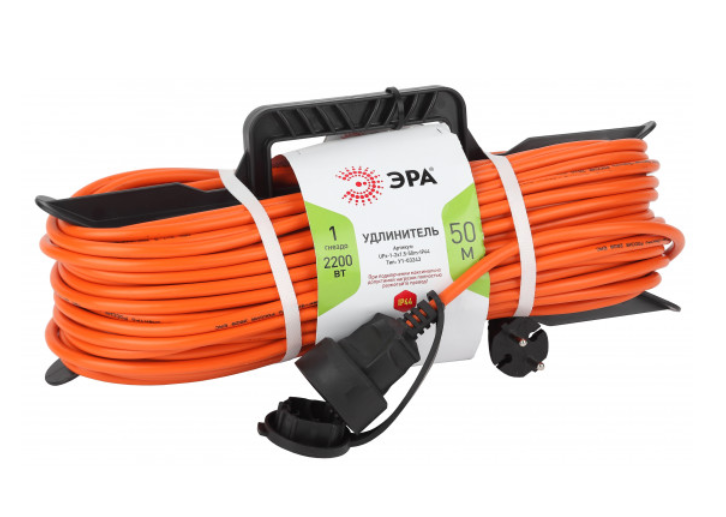 Удлинитель силовой ЭРА UFx-1-2x1.5-50m-IP44 на рамке б/з 1 гн 50м ПВС 2х1.5