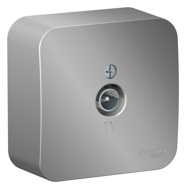 Schneider Electric  BLANCA  Алюминий  Коннектор ТВ изолирующая пластина, открытая установка  BLNTA000013