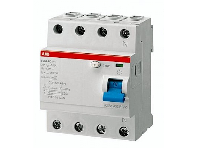 Устройство защитного отключения  4П  63А  100мА  ABB  F204  тип АС  2CSF204001R2630