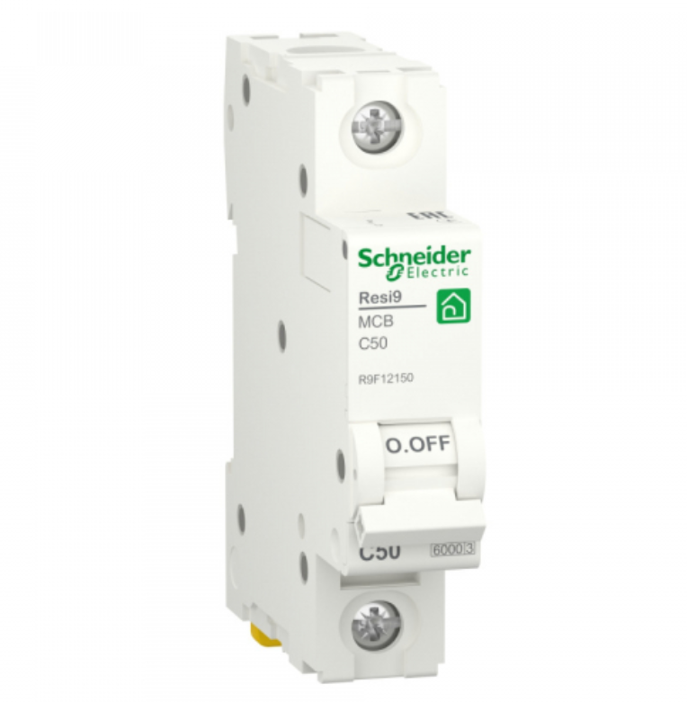 Выключатель автоматический  1П  50А  характеристика C  6кА Schneider Electric Resi9 R9F12150