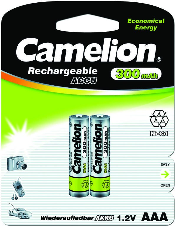 Аккумулятор CAMELION R03  300 mAh Ni-Cd BL-2 (кратно 2)