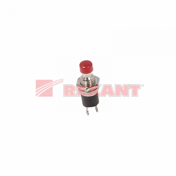 Выключатель-кнопка  металл 220V 2А (2с) (ON)-OFF  Ø7.2  красная  Micro (RWD-301, PBS-10B)  REXANT 36-3310