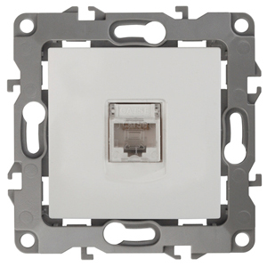 ЭРА  Эра12  Слоновая Кость  Розетка информационная RJ45 12-3107-02 Б0014724