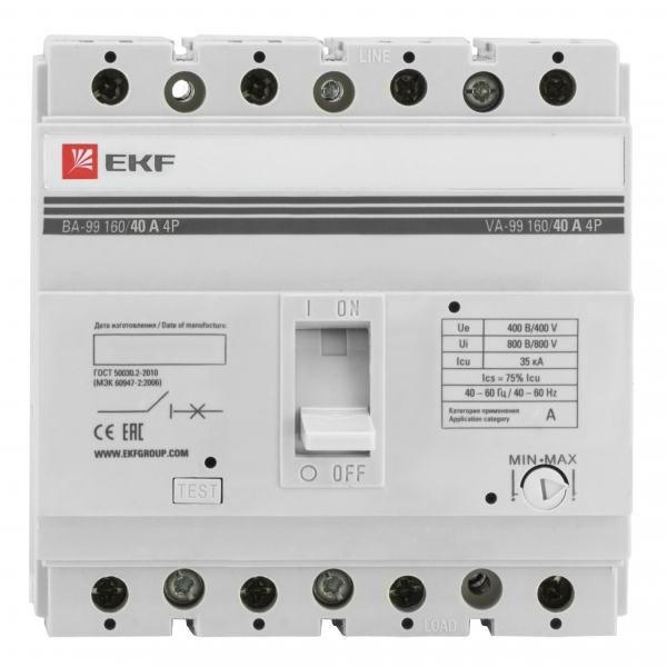 Выключатель Автоматический  4П  40А  35кА  ВА99 160/40А  EKF  PROxima