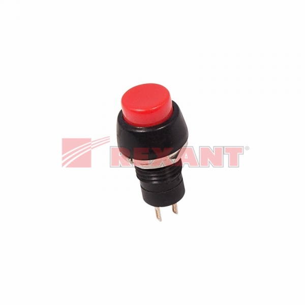 Выключатель-кнопка  250V 1А (2с) ON-OFF  красная  Micro (PBS-20А)  REXANT 36-3070