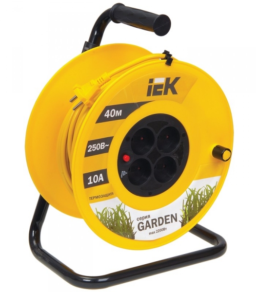 Катушка УК40 с т/з 4 места 2Р/40м 2х1,0 мм2 "Garden"