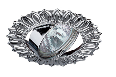 Светильник ЭРА  KL13A CH литой поворотный "солнышко" MR16,12V/220V, 50W  цвет хром