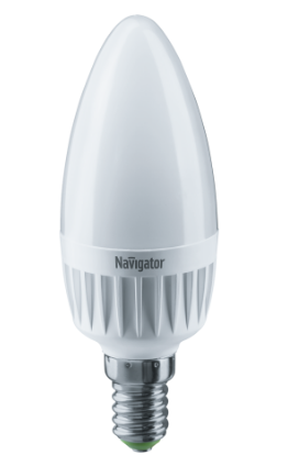 Светодиодная лампа  Navigator  C37  7Вт  230В  2700K  E14  диммир.
