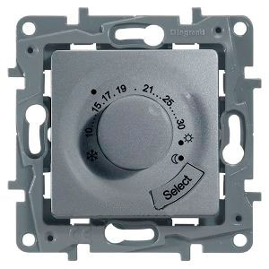 Legrand  Etika  Алюминий Механизм Термостата для пола с внешним датчиком 672430