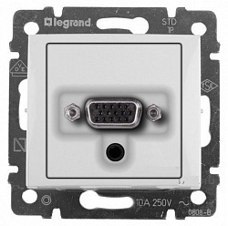 Legrand Valena  Белый Розетка механизм HD15+гнездо Jack 3,5 /770082