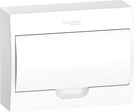 Бокс навесной Schneider Electric Easy9 Box ЩРН-П- 8  навес. с белой дв. 1ряд/8мод,IP40,IK07,63А,2 клеммы EZ9E108P2SRU