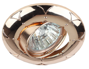 Светильник точечный ЭРА свет-к KL69A  GD  литой пов. MR16,12V/220V, 50W золото (100/2100)