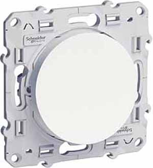 Schneider Electric ODACE Белый Выключатель механизм для жалюзи 3-позиции S52R207