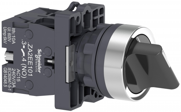 Переключатель короткая ручка, 3 положения, с возвратом, 2НО Schneider Electric XA2ED53  