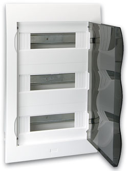 Бокс RESI9 MP (MINI PRAGMA)  Schneider Electric Plast_ENCL MIP12312S 3ряда/36модулей навесной прозрачная дверь