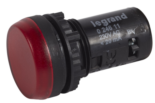 Индикаторная лампа моноблочная 230В красная Osmoz Legrand 024611 