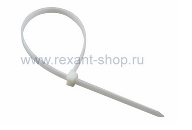 Хомут (стяжка) нейлон  3.0 х 100  бел.  (100шт)  многоразовый  СКМ-100  REXANT 07-0109 07-0109